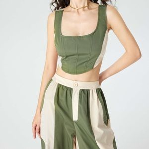 NWT Cider Crop Corset Style Top